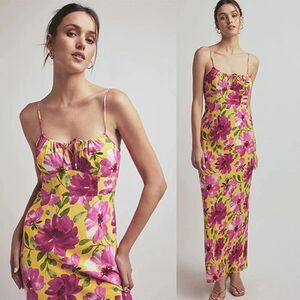 FAVORITE DAUGHTER "The One That Got Away" Floral Keyhole Maxi Dress 12  $235.00